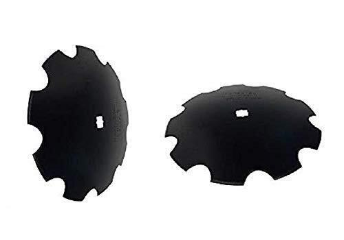 2 of 20" Notched Disc Harrow Blade Dual-Punched 7/8" x 1" Square 9 Gauge 3.5 MM