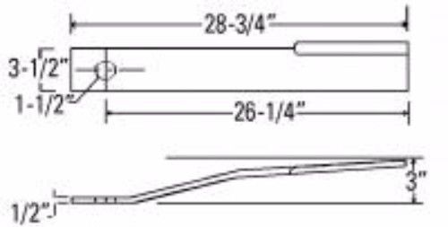 2 Replacement Sidewinder Rotary Cutter Blade 28.75" x 3.5" x 0.5" w/1.5" Hole