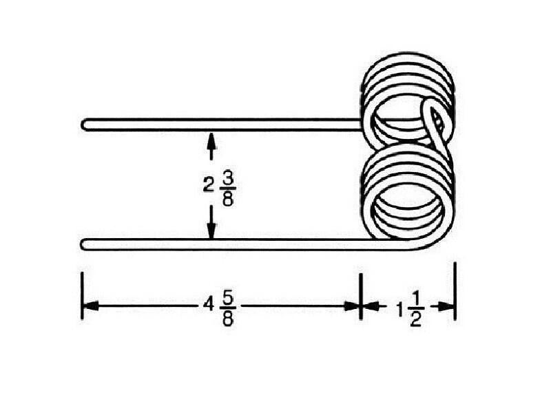 5 of Replacement JD Baler Teeth 4.625" Tine x 2.375" Gap x 1.5" Coil Diameter