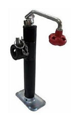 Trailer Jack Top-Wind Swivel Tubular Mount 2000 LBS w/ 15" Lift & Foot Plate