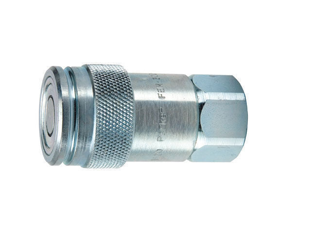 Parker Flush Face Quick Coupler Body w/1-1/16" ORB Female Thread 0.5" Steel Body