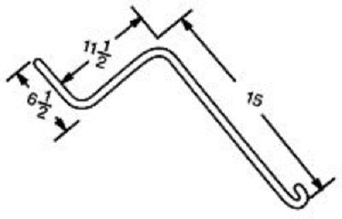 40 of OTMA Wheel Rake Tine 6.5" x 11.5" x 15" Curved End w/ 0.281 Thick Wire