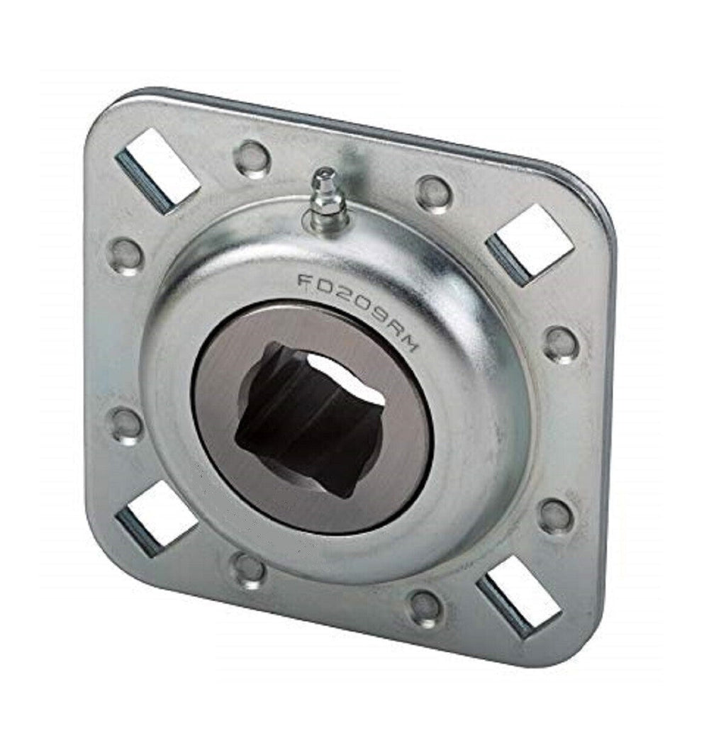 Disc Harrow Bearing 1-1/8" Square Bore 4 - 0.531" x 0.687" Bolt Holes & 5" OAL