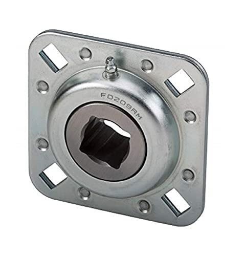 Disc Harrow Bearing 1-1/8" Square Bore 4 - 0.531" x 0.687" Bolt Holes & 5" OAL