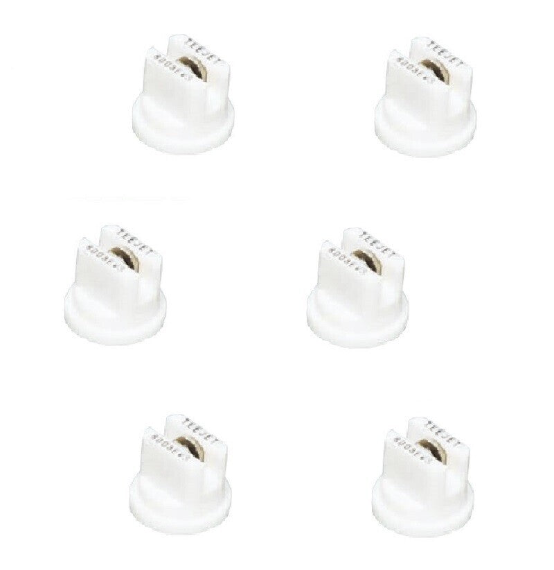 Pack of 6 - TeeJet Even Flat Spray Tip 80° Polymer w/SS Insert 0.80 GPM @ 40 PSI
