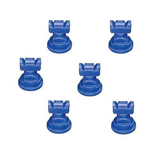 Pack of 6 - TeeJet TwinJet Flat Spray Tips Blue 110° x 2 Rated @ 0.30 GPM