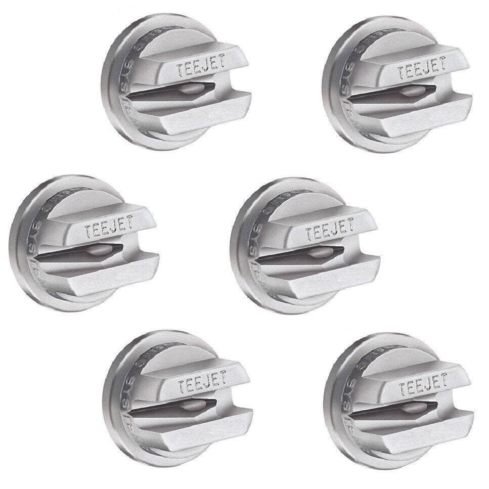 Pack of 6 - TeeJet SS Off-Center Flat Fan Spray Tip Rated 0.80 GPM @ 40 PSI