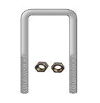 Square U-Bolt 5/8" Thick x 4" ID x 11-1/4" Long w/ Zinc Plated Nuts S178