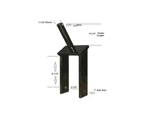 Tail Wheel Assembly Fits 1.5" Shank x 15-3/8" Tire OD x 4.25 Usable Shaft Length