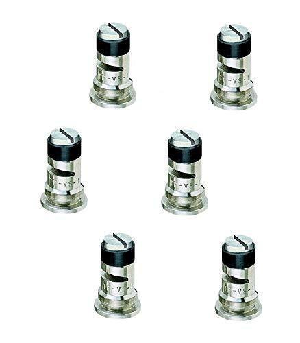 Pack of 6 - TeeJet Stainless Steel Wide Angle Spray Tips Rated 2.0 GPM @ 40 PSI
