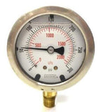 Pressure Gauge 0-300 Liquid 2-1/2" Dial SS Casing 2141GXB300