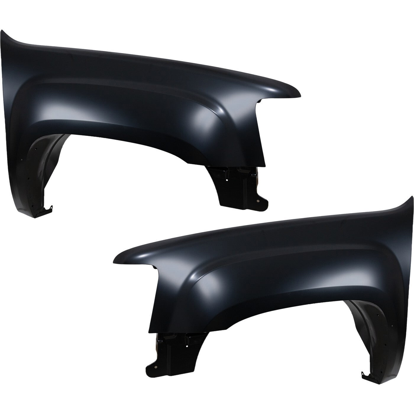 Fender For 2007-2013 GMC Sierra 1500 Set of 2 Front Left & Right Primed Steel