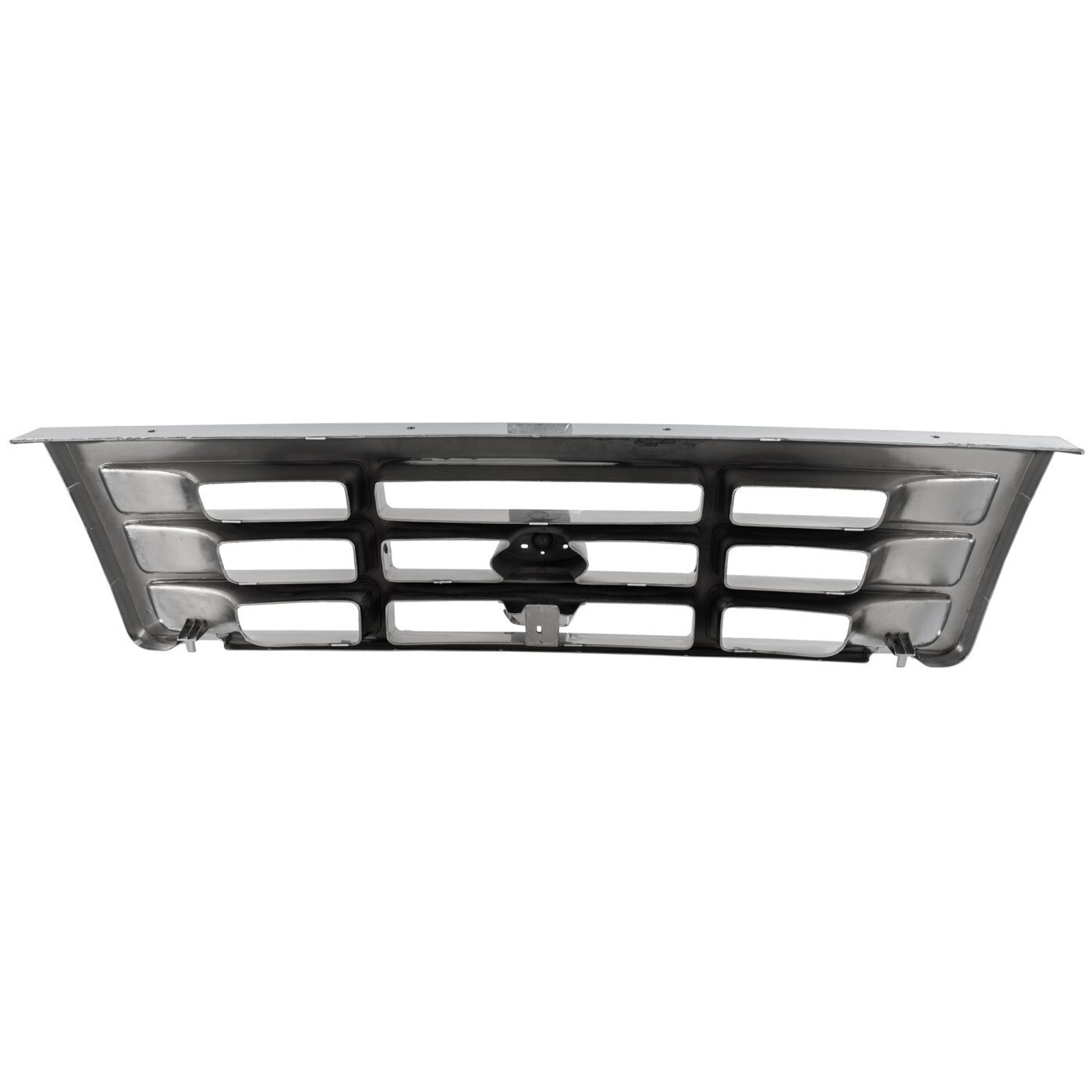 Grille For 1992-1996 Ford F-150 92-97 Ford F-350 Chrome Shell and Gray Insert