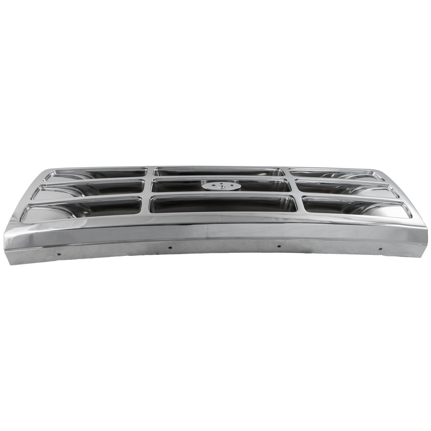 Grille For 1992-1996 Ford F-150 92-97 Ford F-350 Chrome Shell and Gray Insert