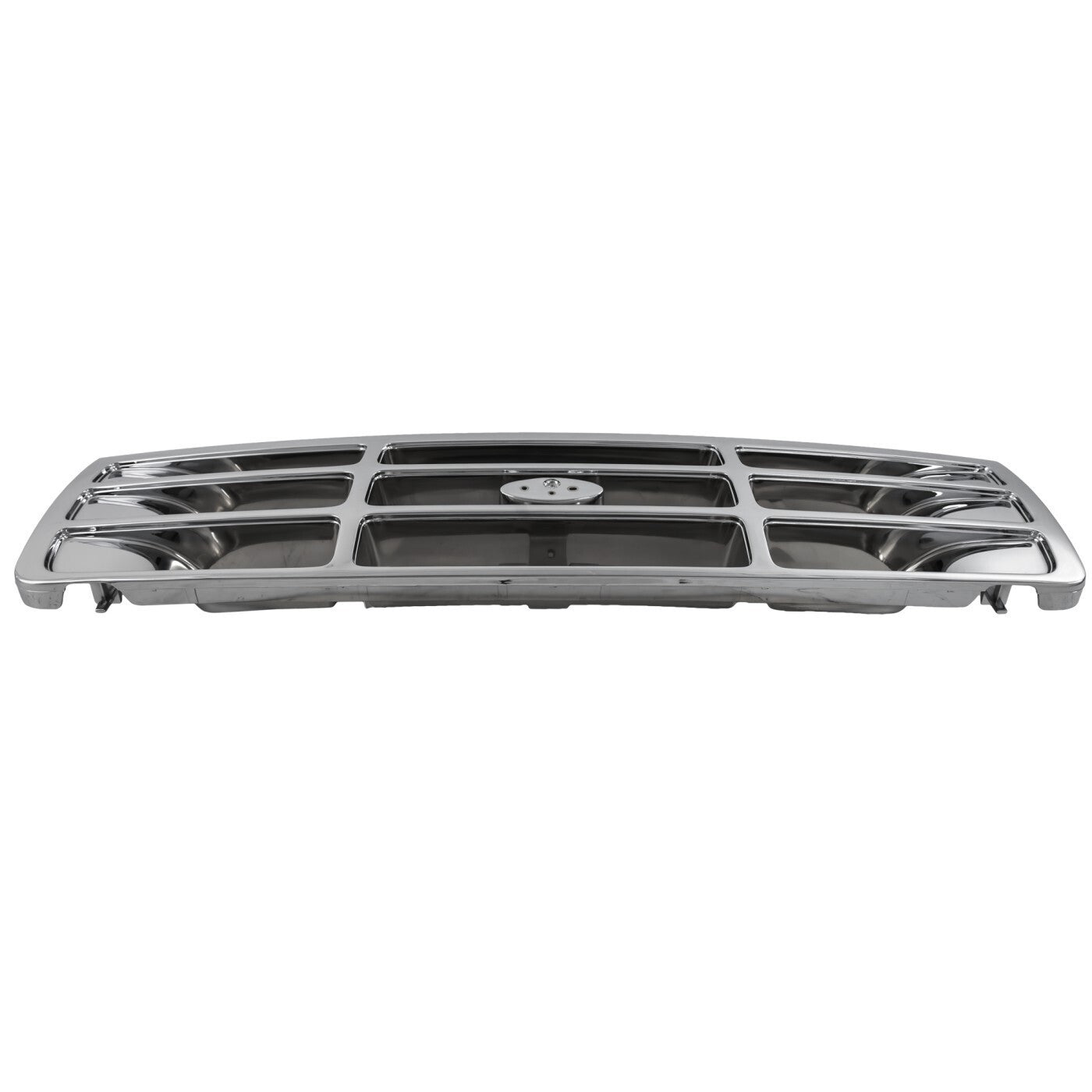 Grille For 1992-1996 Ford F-150 92-97 Ford F-350 Chrome Shell and Gray Insert