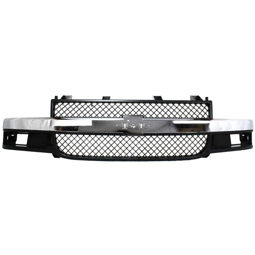 Grille Assembly For 03-23 Chevrolet Express 3500 2500 03-14 GMC Savana 1500 Gray