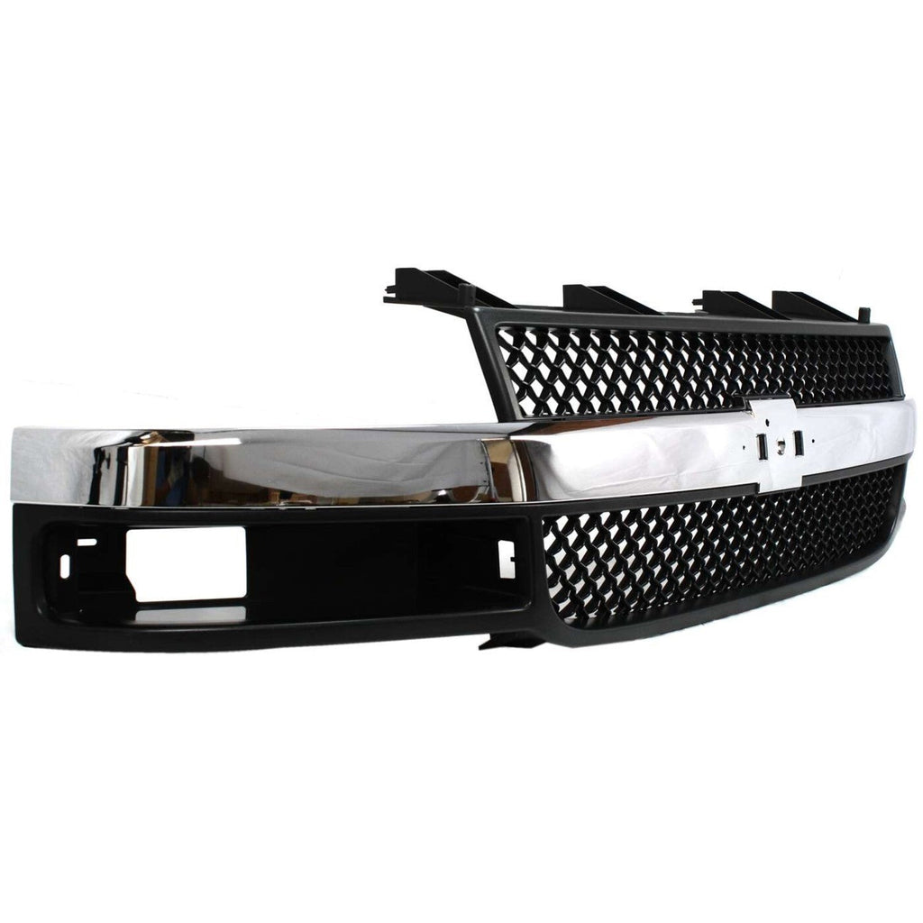 Grille Assembly For 03-23 Chevrolet Express 3500 2500 03-14 GMC Savana 1500 Gray