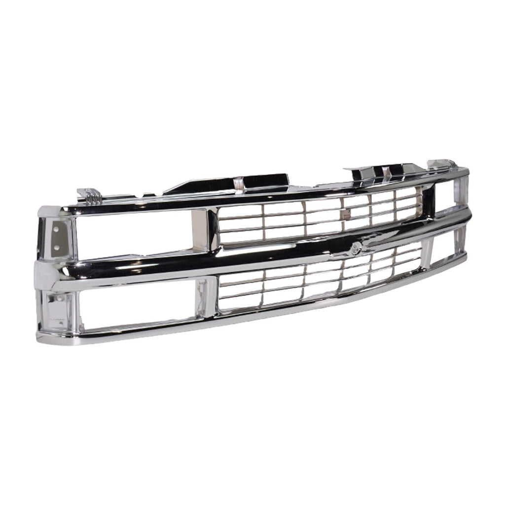 Grille Assembly Chrome For 1994-1999 Chevrolet C1500 K1500 1995-1999 Tahoe