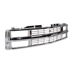 Grille Assembly Chrome For 1994-1999 Chevrolet C1500 K1500 1995-1999 Tahoe
