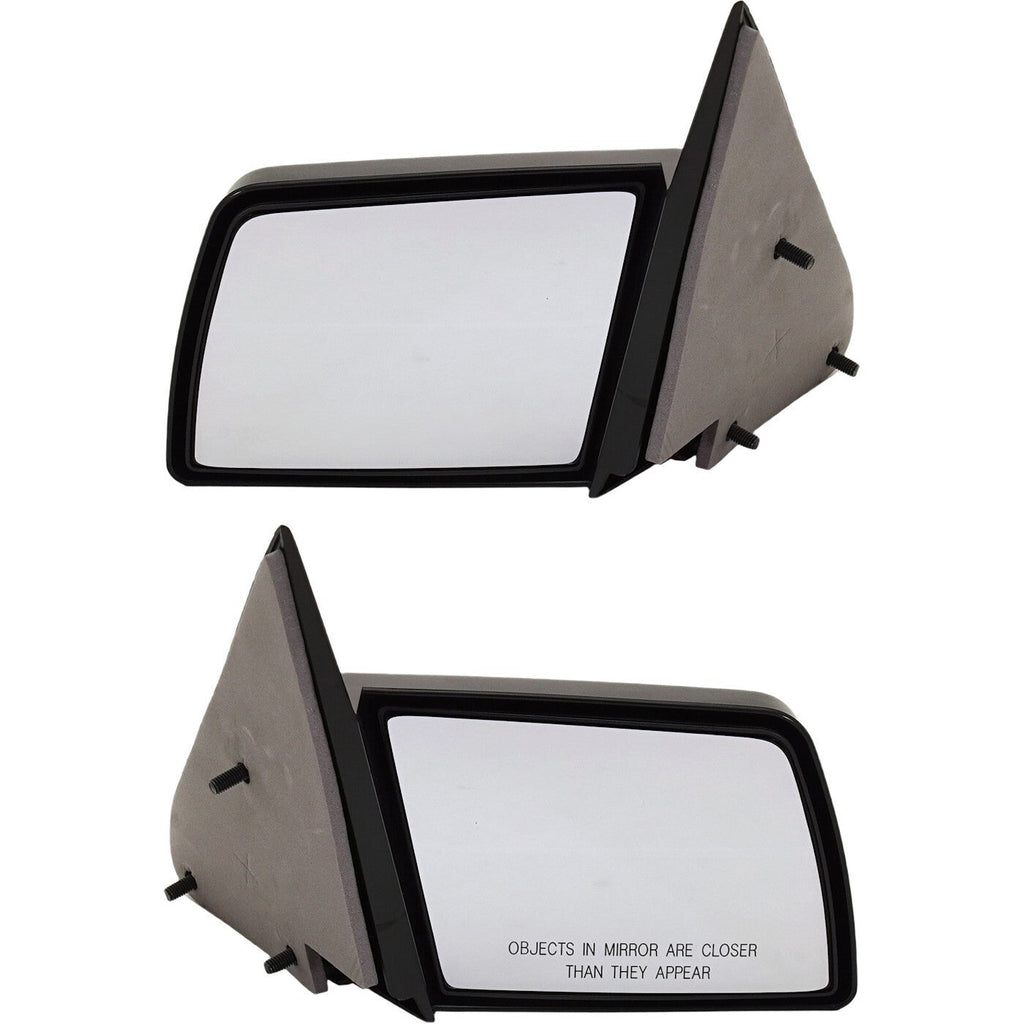 Mirrors Manual Glass Adjust For 1988-99 Chevrolet K1500 Left and Right Paintable