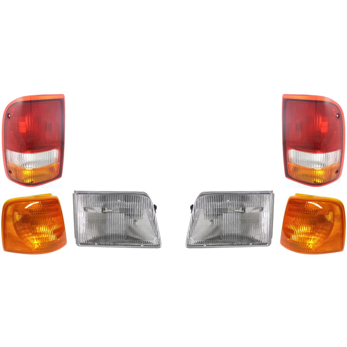 Headlight Kit For 1993-97 Ford Ranger With Tail Light Corner Light Left & Right