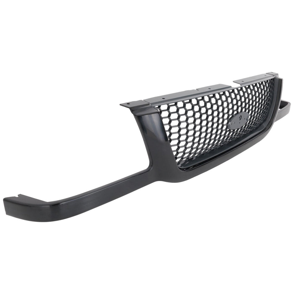 Grille Assembly For 01-03 Ford Ranger Painted Black Shell With Emblem Provision