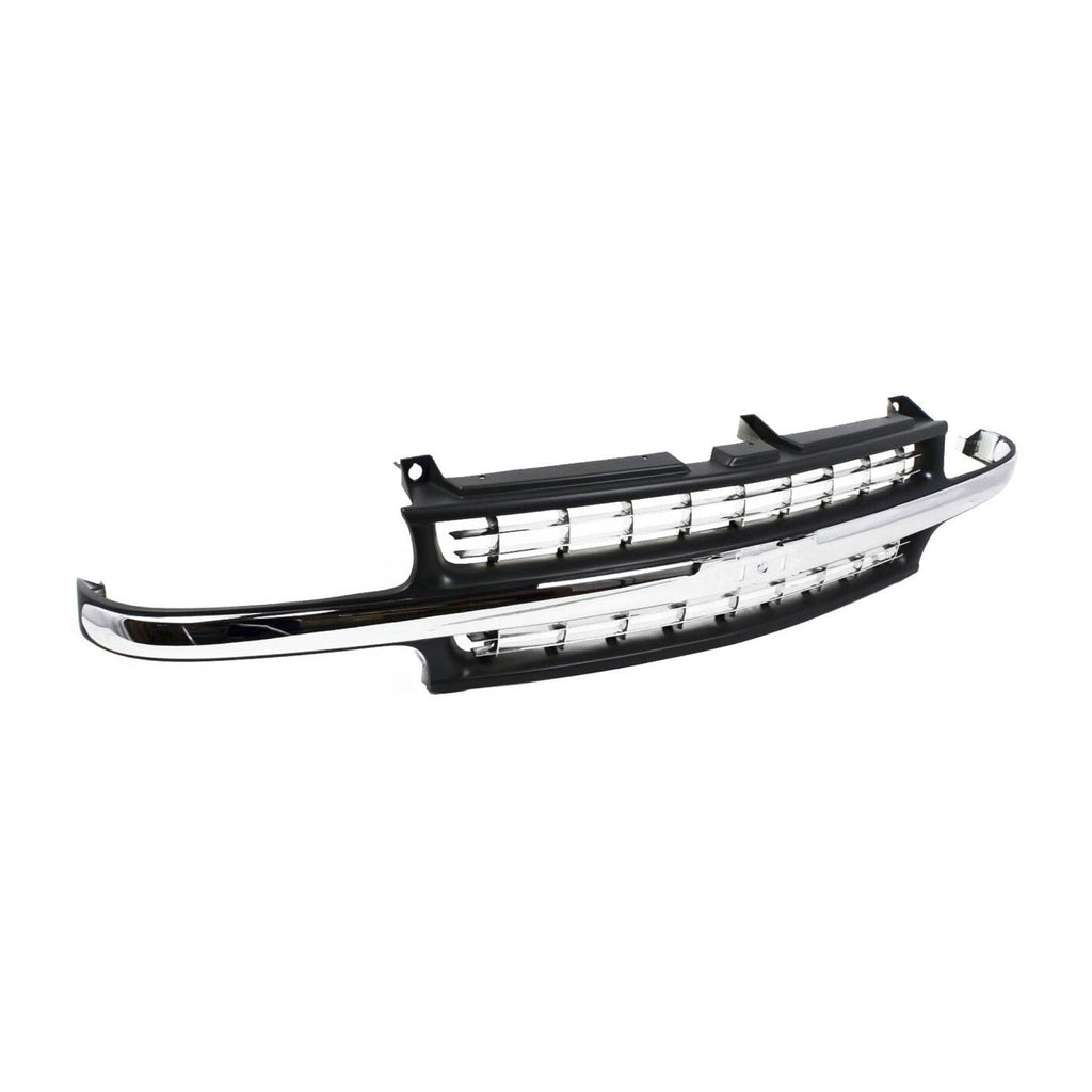Grille For 99-2002 Chevrolet Silverado 1500 2000-2006 Tahoe Black Plastic