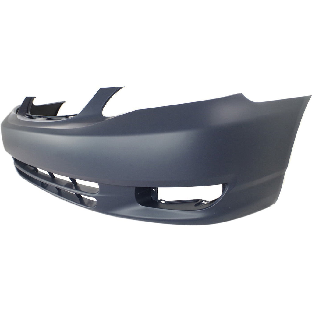 Front Bumper Cover For 2003-04 Toyota Corolla Sedan Primed With Fog Light Holes