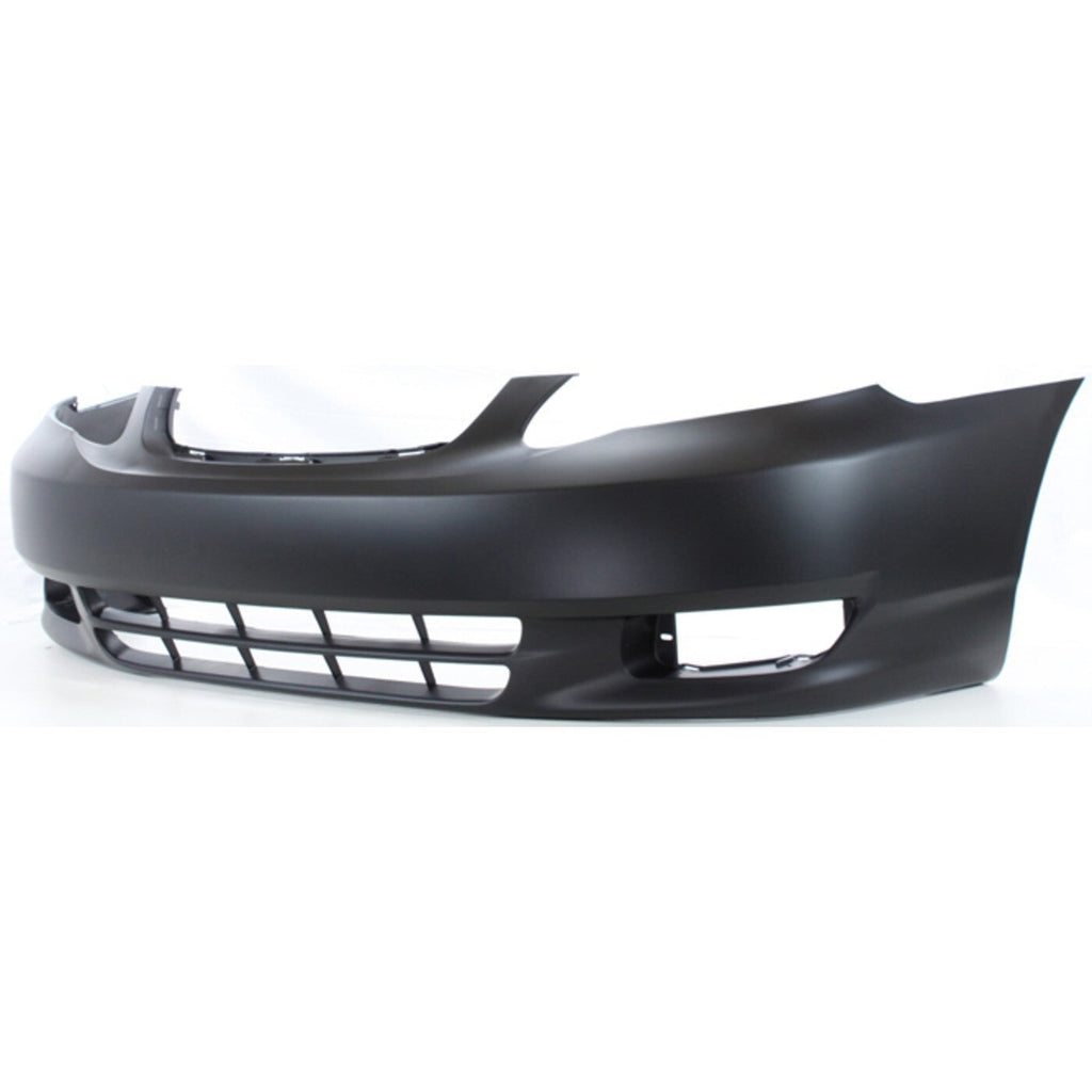 Front Bumper Cover For 2003-04 Toyota Corolla Sedan Primed With Fog Light Holes