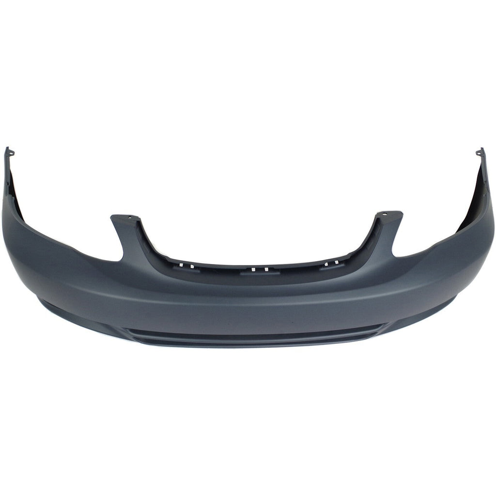 Front Bumper Cover For 2003-04 Toyota Corolla Sedan Primed With Fog Light Holes