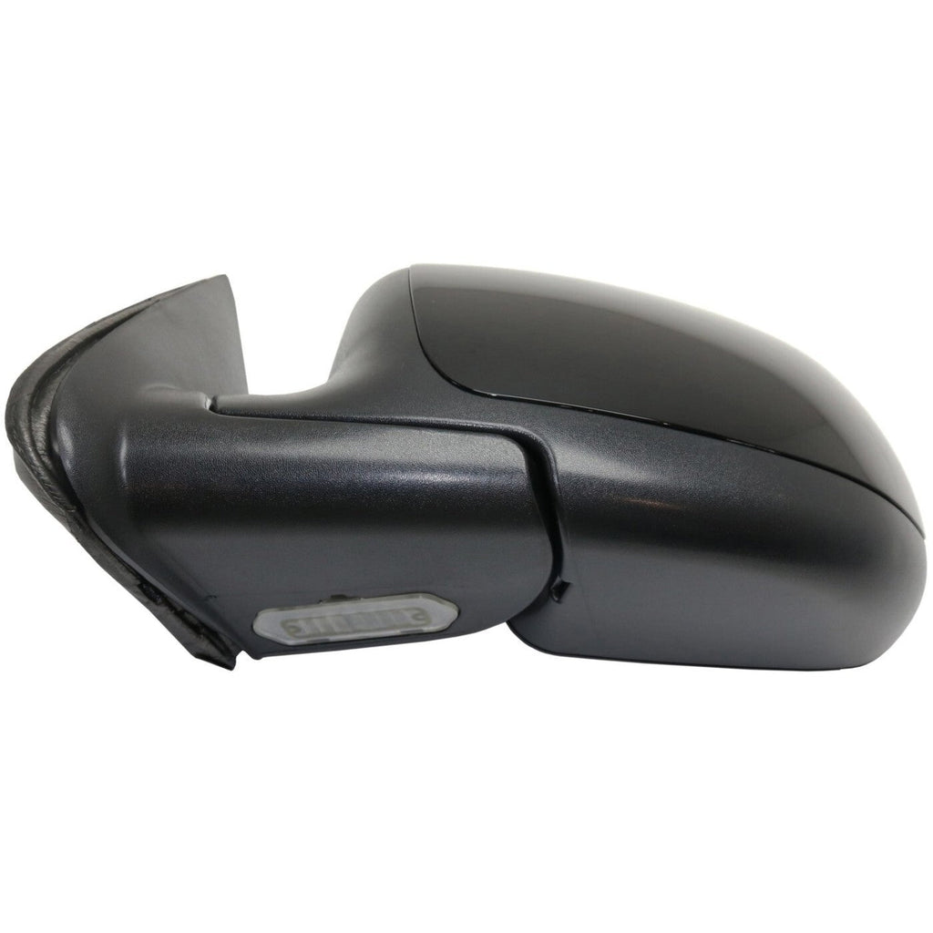 Side View Mirrors Power Heated Smooth Black with Puddle Pair For 00-02 Chevy GMC