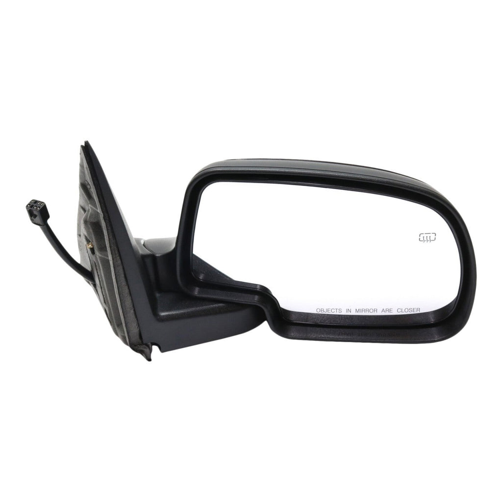 Side View Mirrors Power Heated Smooth Black with Puddle Pair For 00-02 Chevy GMC