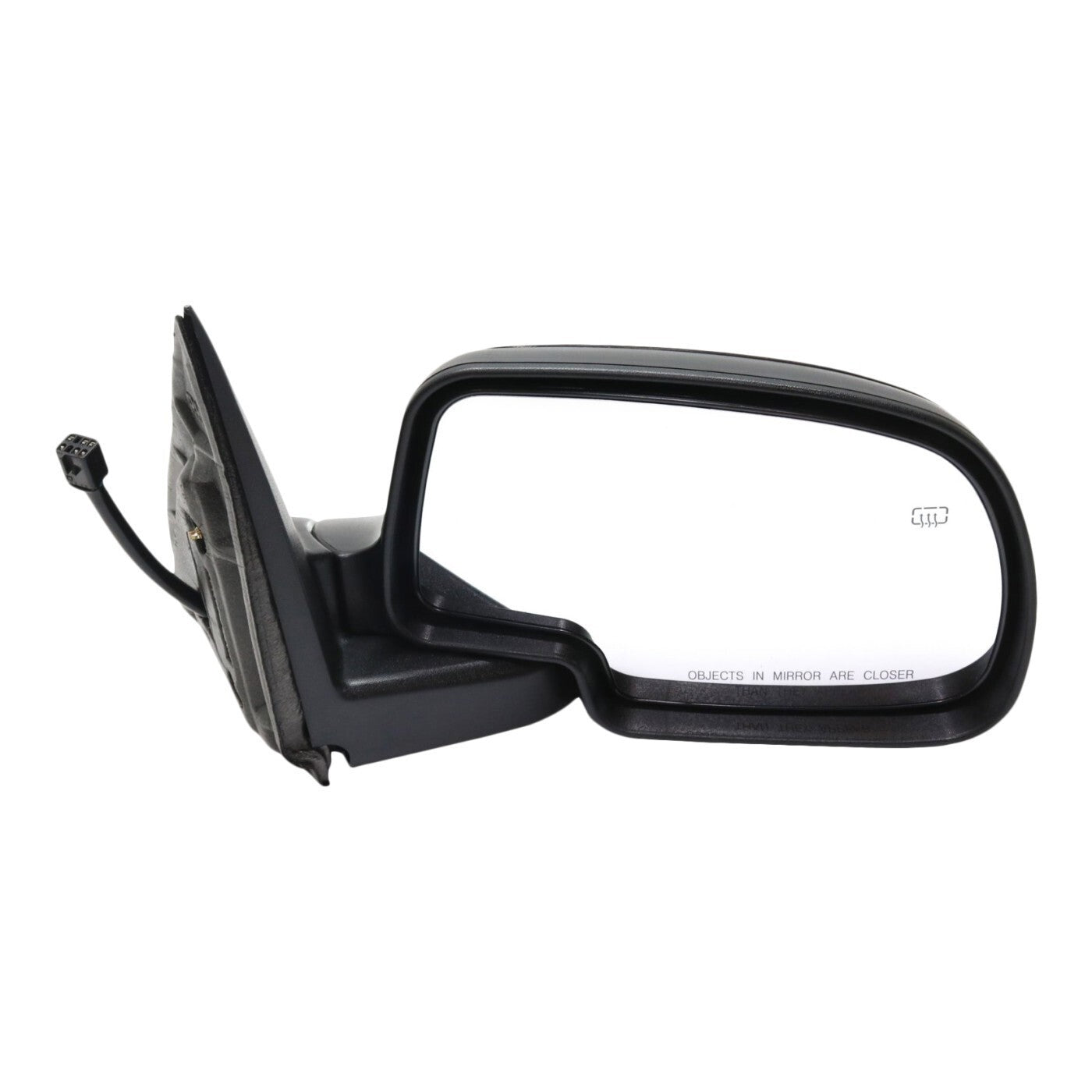 Side View Mirrors Power Heated Smooth Black with Puddle Pair For 00-02 Chevy GMC