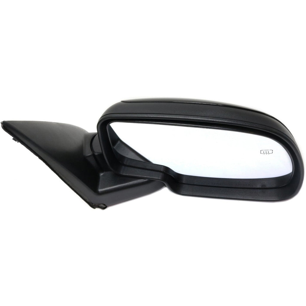 Side View Mirrors Power Heated Smooth Black with Puddle Pair For 00-02 Chevy GMC