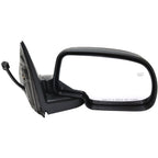 Side View Mirrors Power Heated Smooth Black with Puddle Pair For 00-02 Chevy GMC