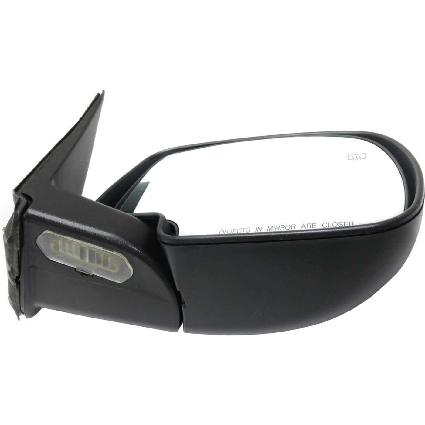 Side View Mirrors Power Heated Smooth Black with Puddle Pair For 00-02 Chevy GMC