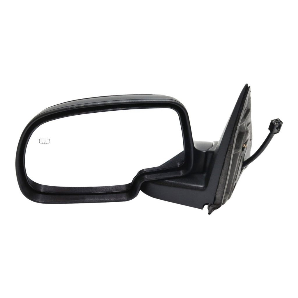 Side View Mirrors Power Heated Smooth Black with Puddle Pair For 00-02 Chevy GMC