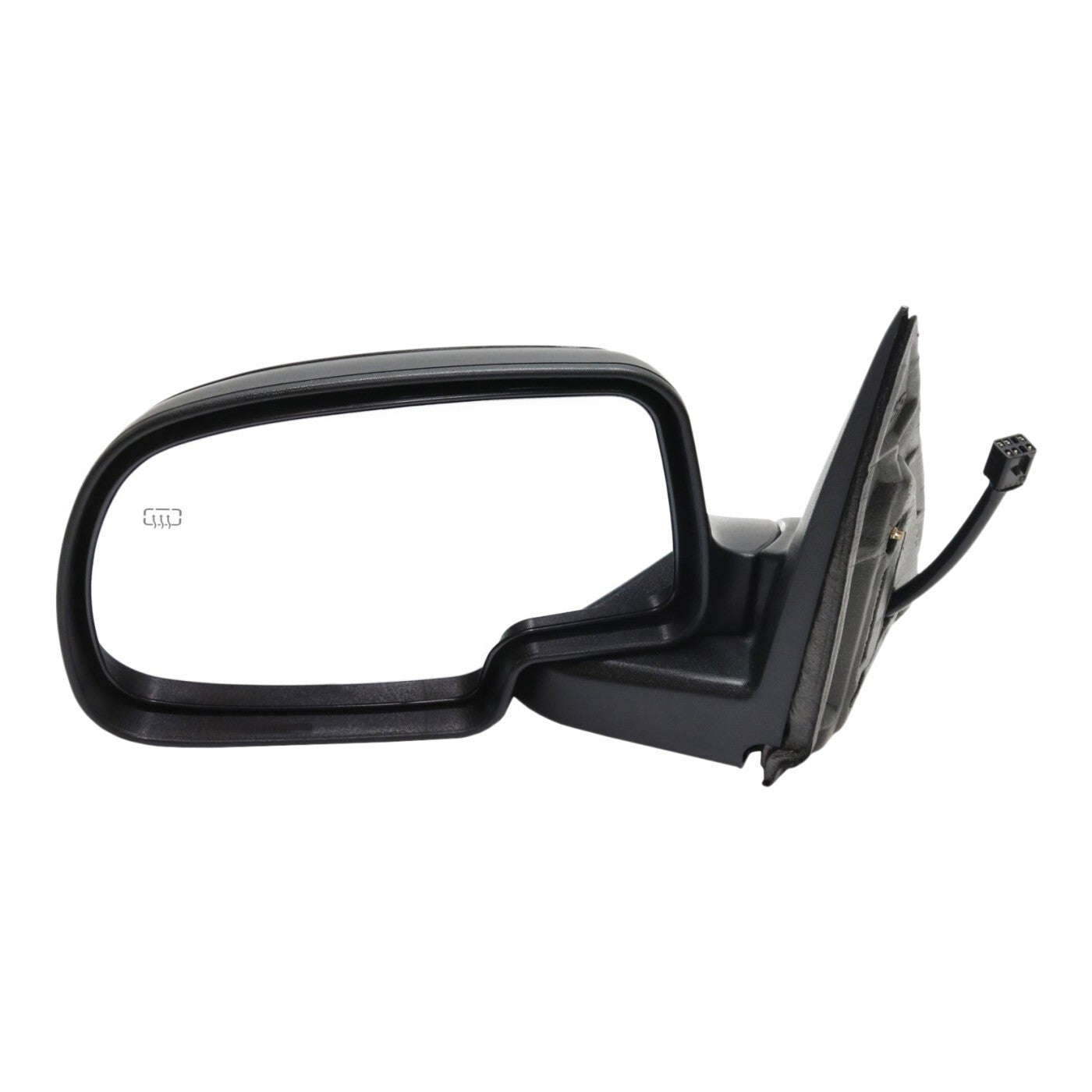 Side View Mirrors Power Heated Smooth Black with Puddle Pair For 00-02 Chevy GMC