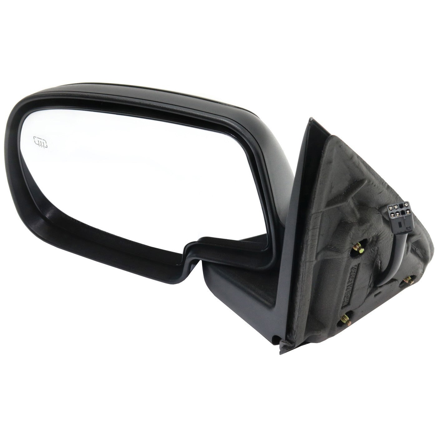 Side View Mirrors Power Heated Smooth Black with Puddle Pair For 00-02 Chevy GMC