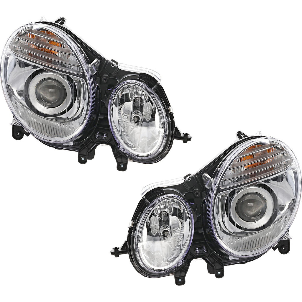 Halogen Headlight Set Left and Right Side For 2007-2009 Mercedes Benz E-Class