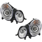 Halogen Headlight Set Left and Right Side For 2007-2009 Mercedes Benz E-Class