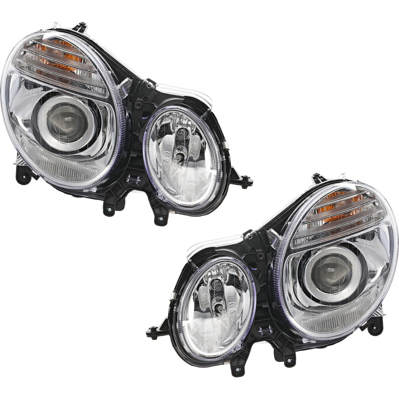 Halogen Headlight Set Left and Right Side For 2007-2009 Mercedes Benz E-Class