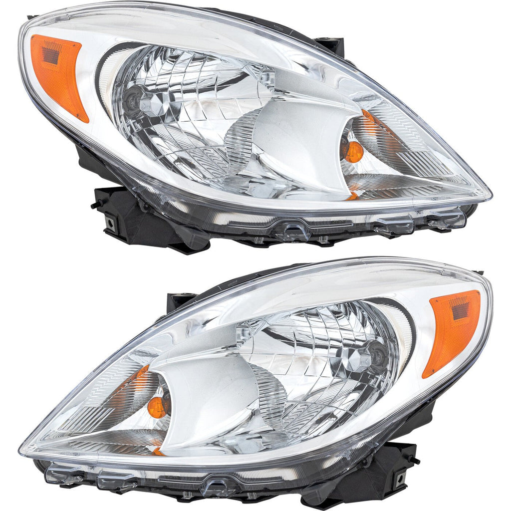 Halogen Headlight Set For 2012-2014 Nissan Versa LH and RH Side with Bulbs Sedan