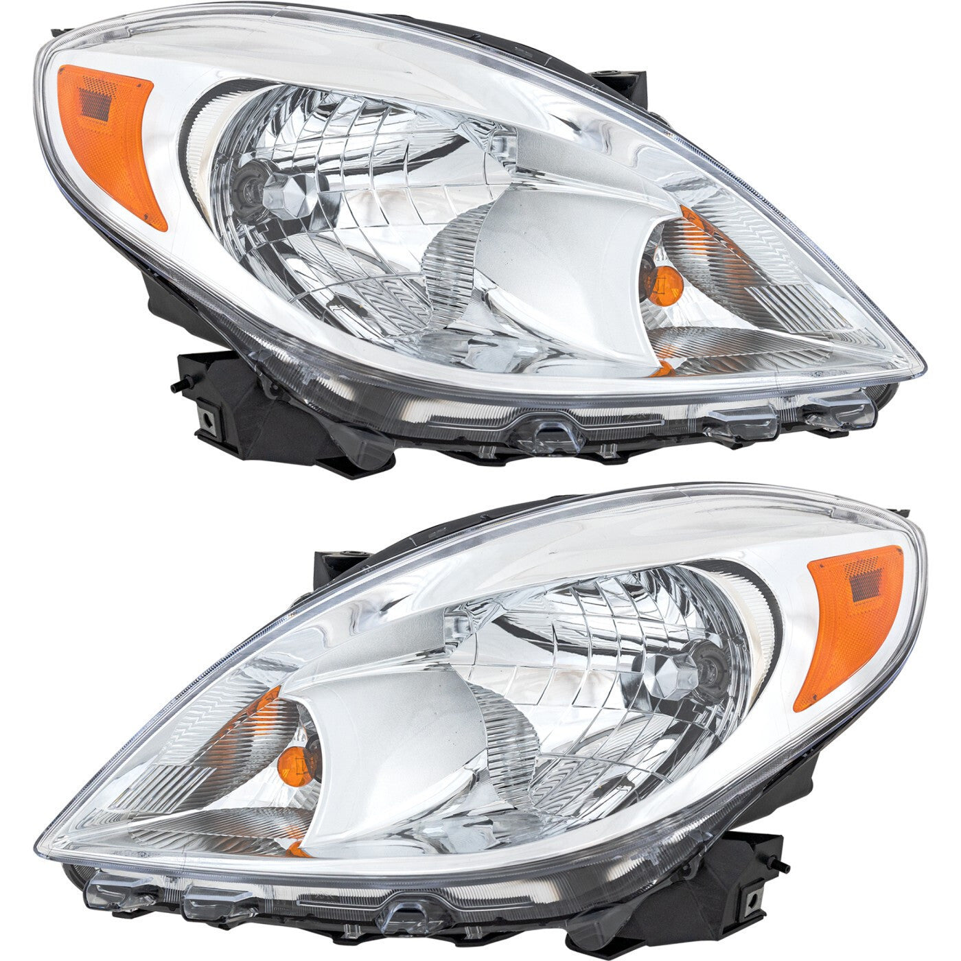 Halogen Headlight Set For 2012-2014 Nissan Versa LH and RH Side with Bulbs Sedan