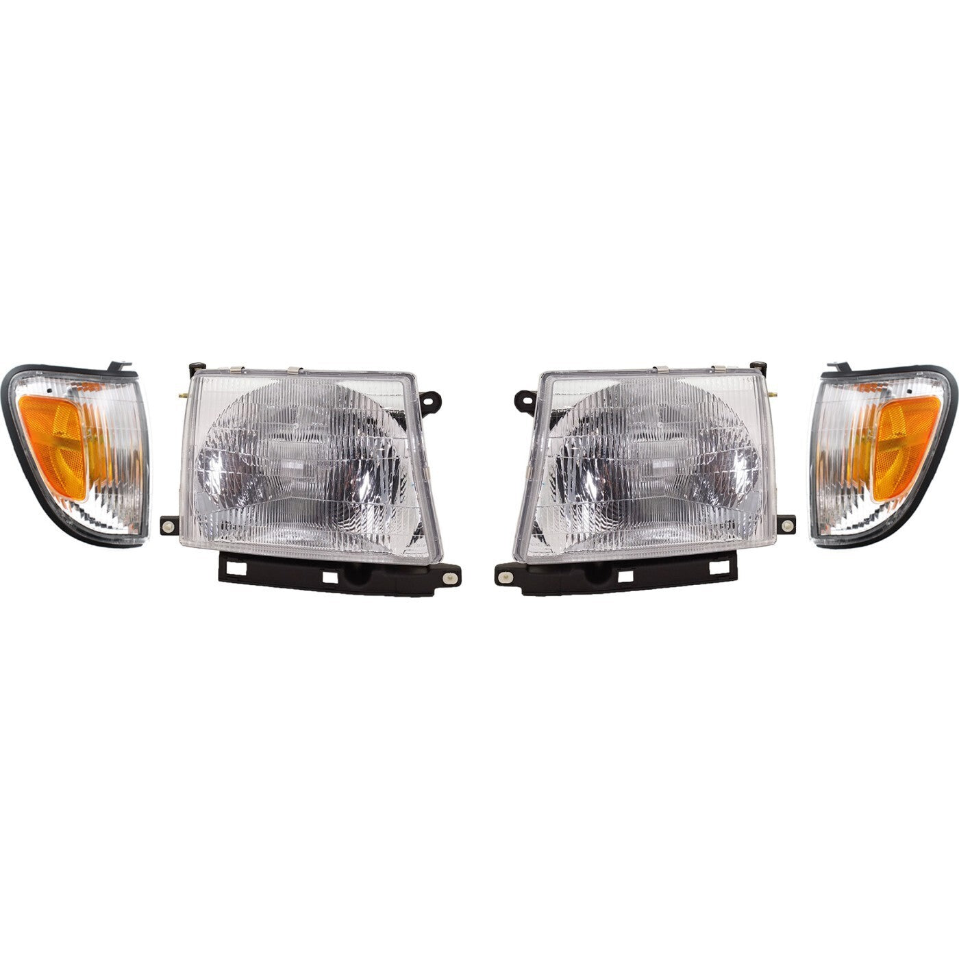Headlight Kit For 1998-2000 Toyota Tacoma 4WD RWD With Corner Light Left & Right