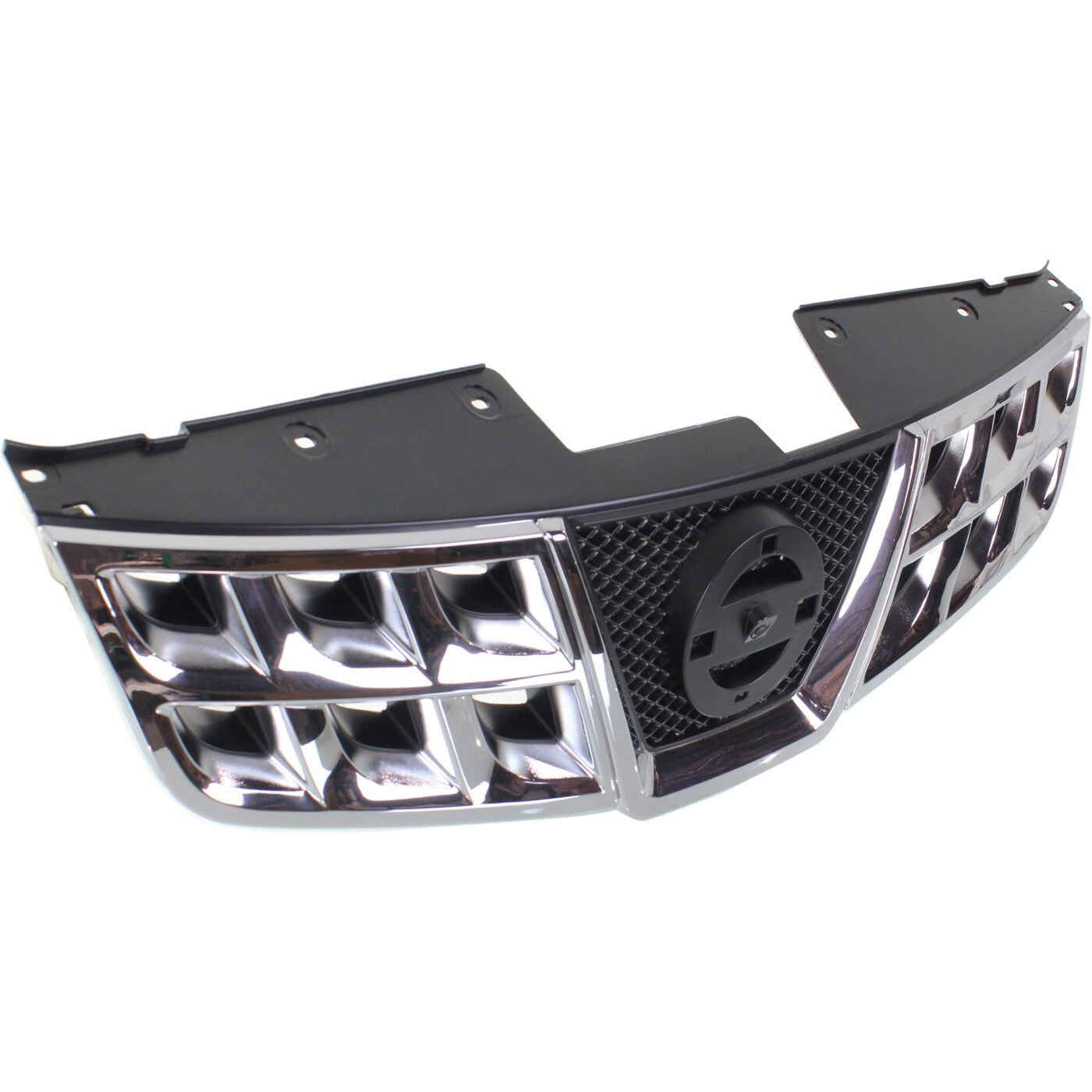 Grille For 2011-2013 Nissan Rogue 2014-15 Rogue Select Chrome Shell Black Insert