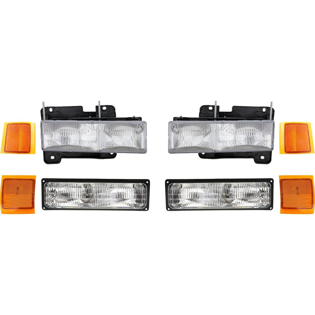 Headlight Kit For 1994-1999 Chevy C1500 Suburban K1500 Suburban Left and Right