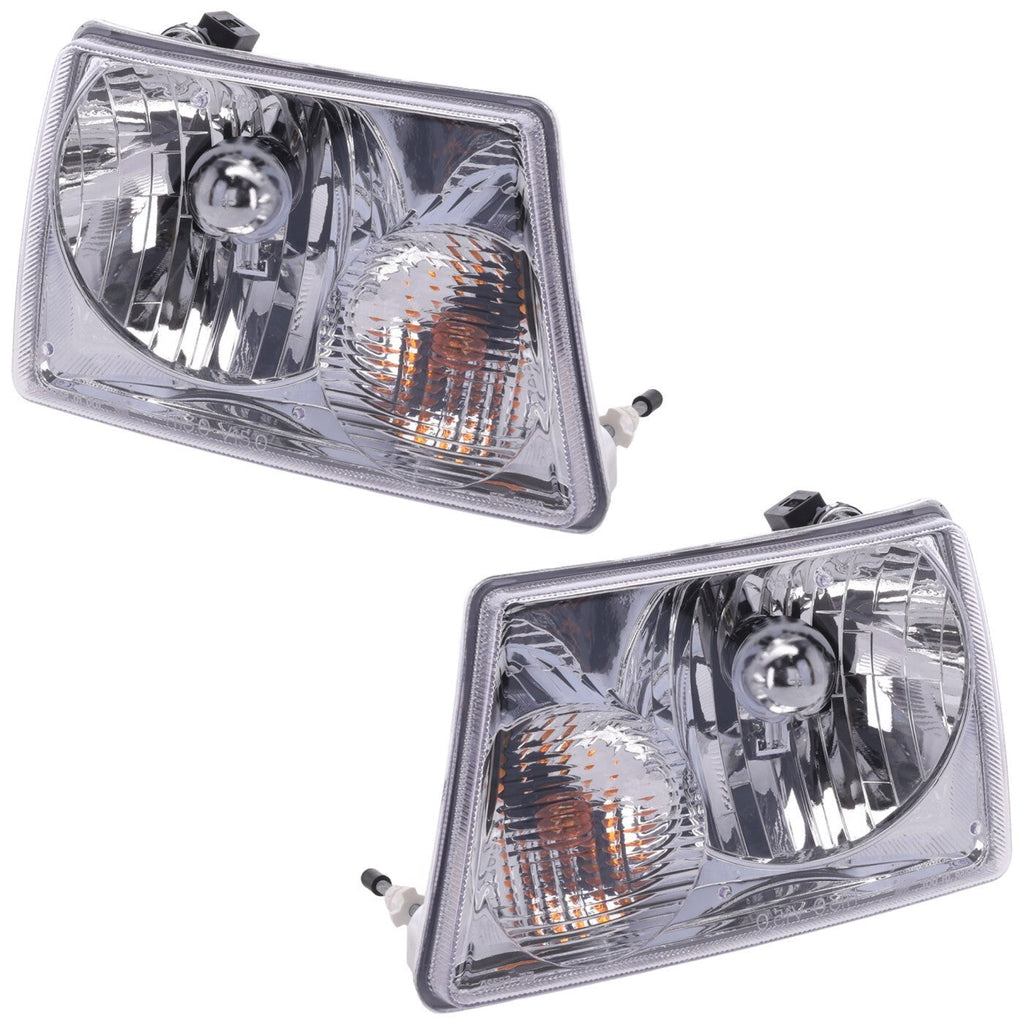 LH RH Headlights For Ford Ranger 2001-2011 Halogen w/ Bulb/s w/ Turn Signal Bulb