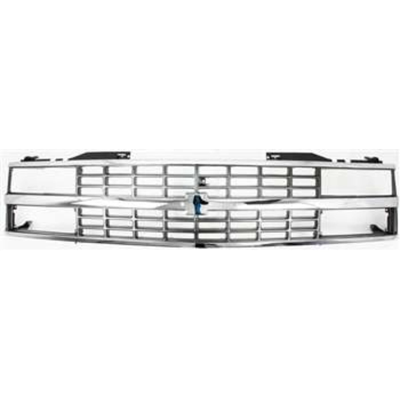 Grille For 1988-93 Chevy C K 1500 Chrome Shell With Black Insert Dual Headlight