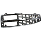 Grille For 1988-93 Chevy C K 1500 Chrome Shell With Black Insert Dual Headlight